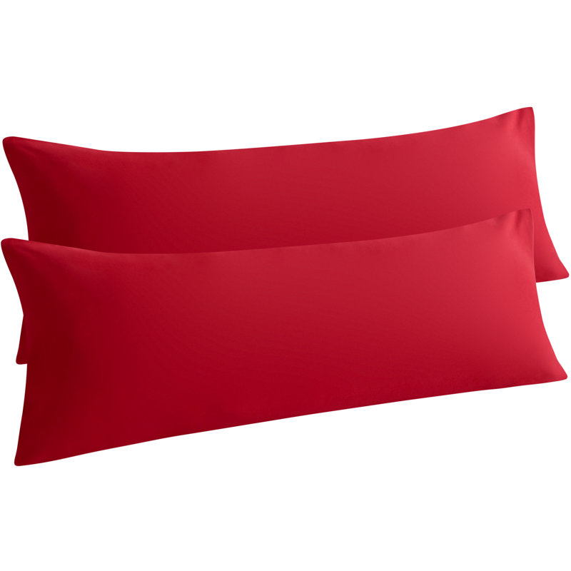 Taie d'oreiller pour le corps en microfibre, ensemble de taies d'oreiller douces avec fermeture portefeuille, 137 cm L × 51 cm H