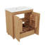 Ensemble de meuble-lavabo de 30 pouces avec lavabo intégré, armoire de salle de bain polyvalente avec portes et tiroir