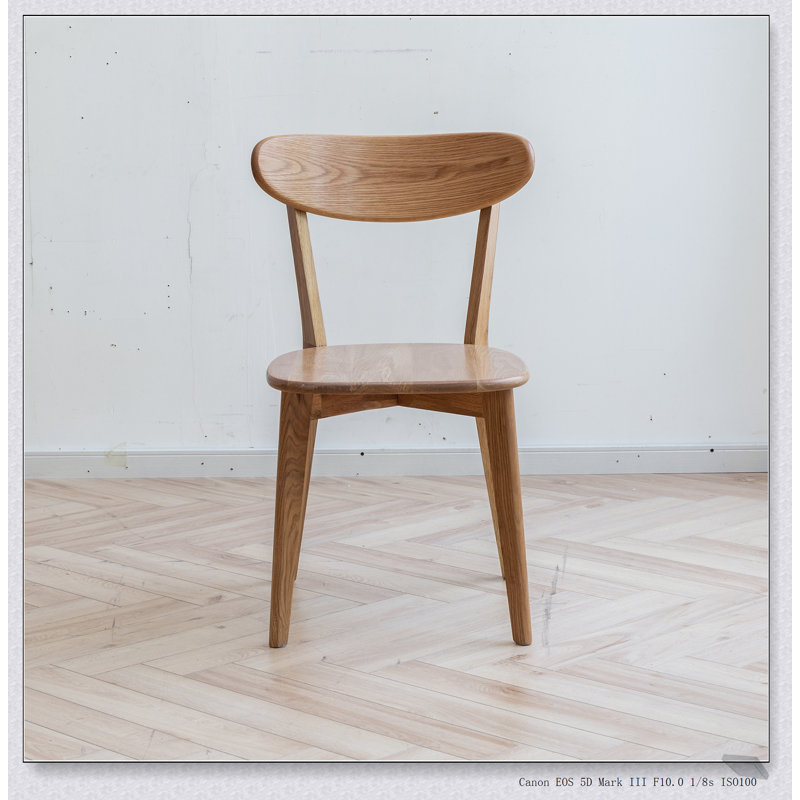 Chaise de salle à manger en bois naturel, 100% chêne de haute qualité, écologique et durable, pour les espaces modernes et traditionnels
