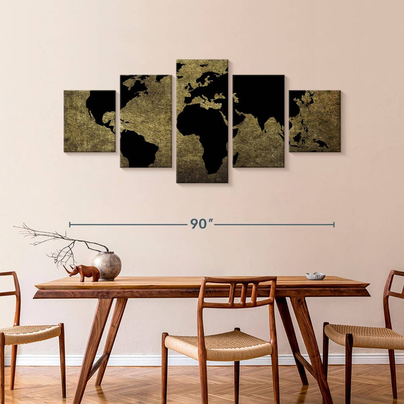 Black Grunge World Ivan, 42" H x 92" W