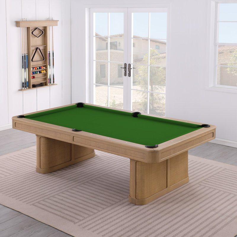 Table de billard en ardoise avec plateau de salle à manger en option Solara, Vert anglais, Oui