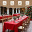 Nappes rouges pour tables rectangulaires de 6 pieds, paquet de 8 - Nappe lavable en polyester pour fête de Noël, anniversaire, réception de banquet, 54 po x 108 po-441231540-441231555-441231567