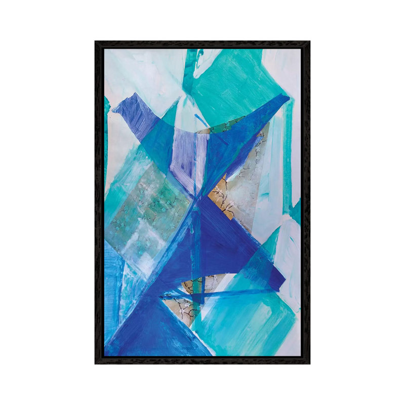 Blue Bird by Pamela Staker - Painting on Canvas, Black Framed, 66.04 cm H x 45.72 cm W
