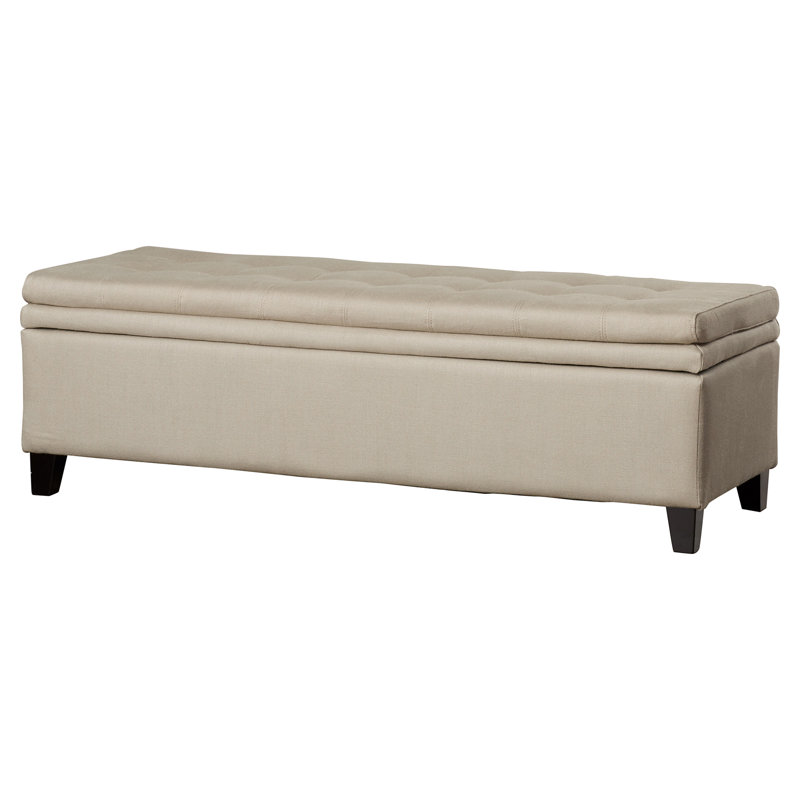 Banc de rangement rembourré Tais, Sable