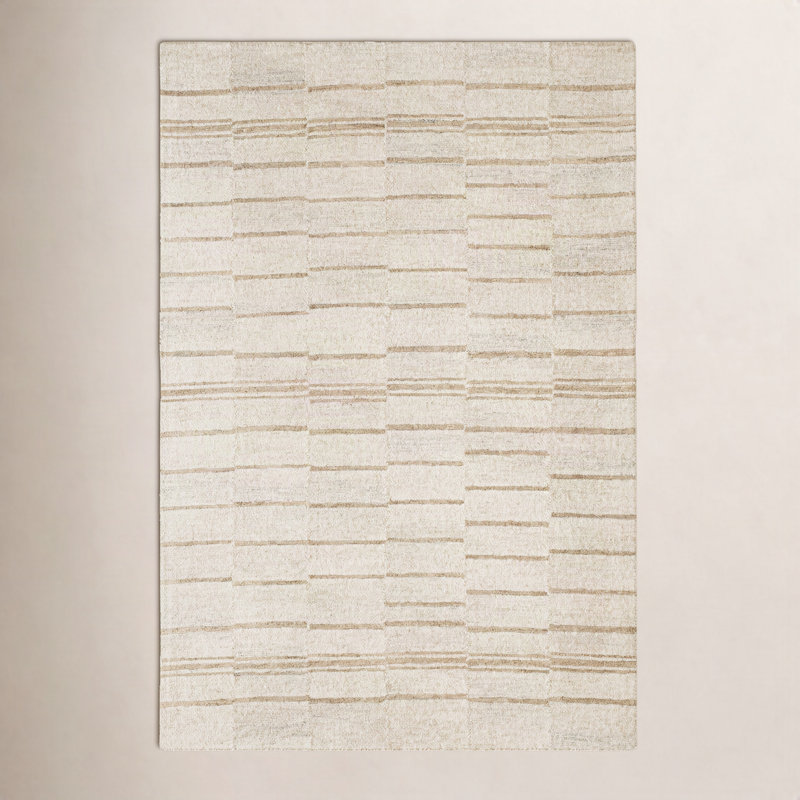 Demie Wool Striped Indoor Rug, Rectangle 8'10" x 12'