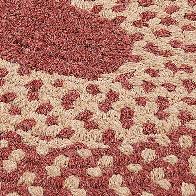Tapis réversible en mélange de laine Paden - bois de rose, Ovale 2 pi x 3 pi