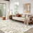 8x10 Area Rug,Soft, Machine Washable, Non Slip, Beige/Cream Abstract
