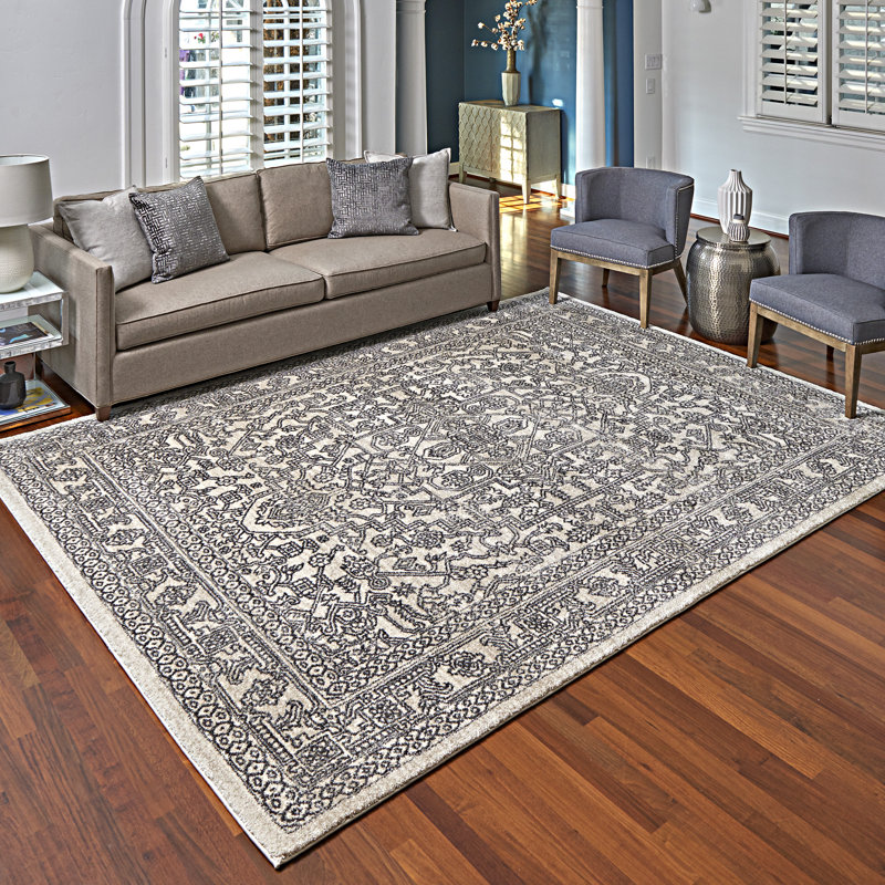 Tapis à volutes Lascala Brisbane, Rectangle 6 pi 6 po x 9 pi 6 po