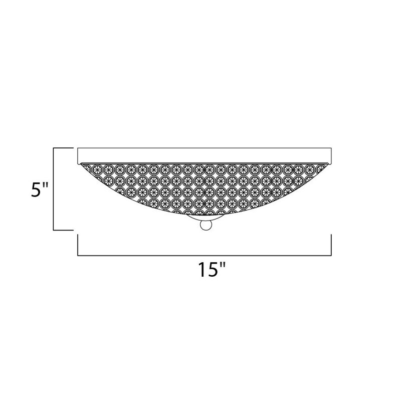 Fonzie Glass Flush Mount, Plated Silver