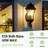 1-Light 27 In. Tall Black Dusk To Dawn Outdoor Wall Light Fixture, Waterproof Wall Lantern Sconce Farmhouse Hardwired Wall Mounted Front Door Porch Light-427725783
