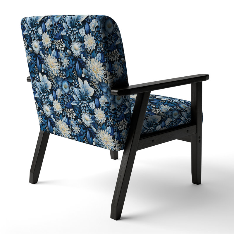 Fauteuil d'appoint rembourré bohémien et éclectique