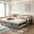 Extending Daybed with Trundle, Wooden Daybed-1661865561