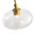 1-Light Clear Glass Semi-Flush Mount