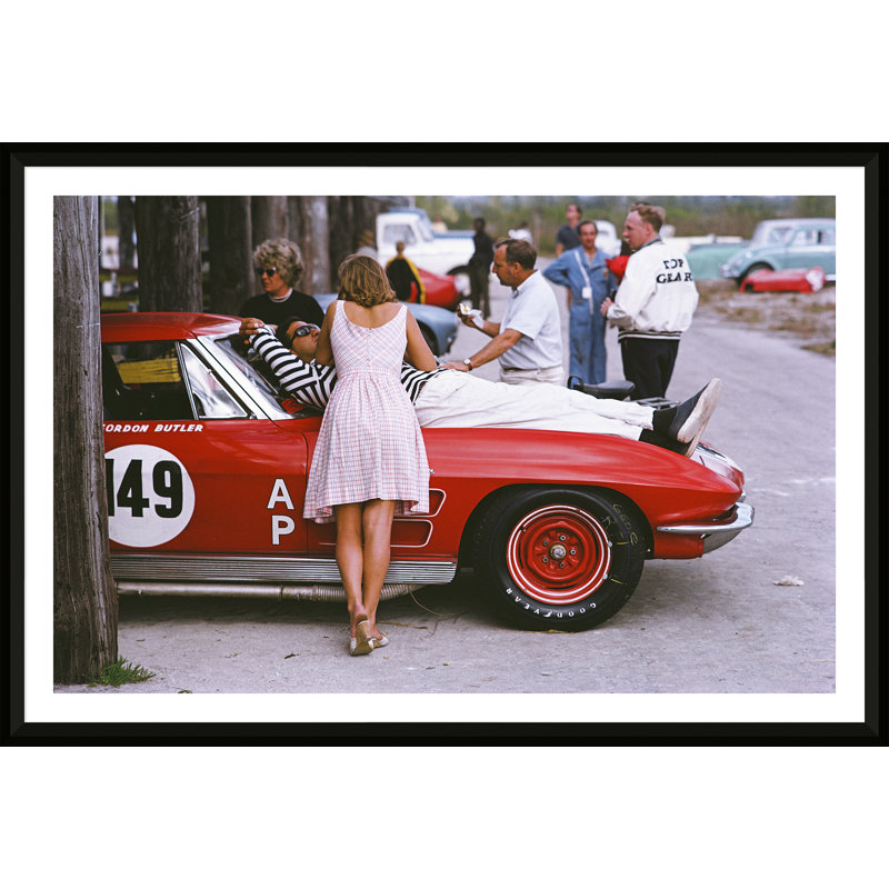 Bahamas Speed Week Print by Slim Aarons, Black Framed Paper, 35.75" H x 50.75" W x 2.125" D