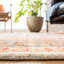 Tapis beige / gris anthracite en laine / coton noué à la main-1055042851