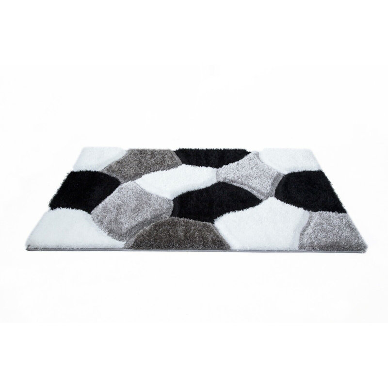 Arkadijus Abstract Shag Area Rug, Rectangle 120 x 170cm