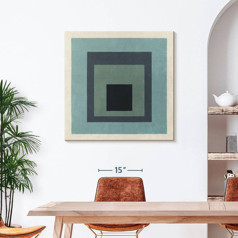 Seafoam Square Layers, 39" H x 39" W