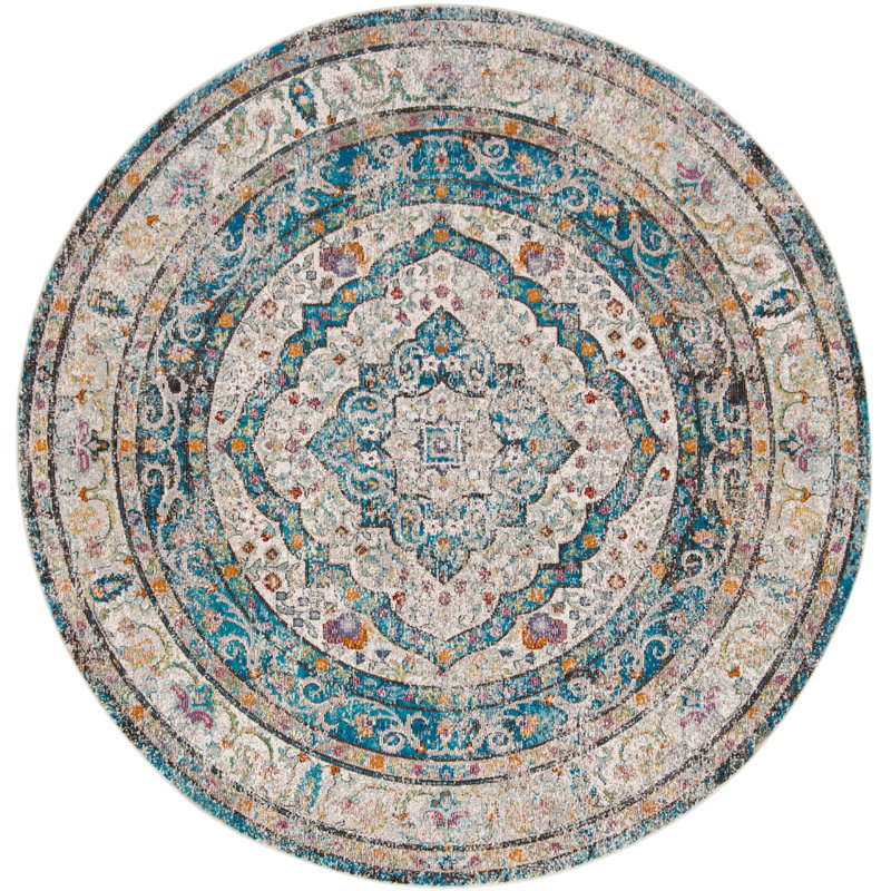 Bruckmann Performance Oriental Rug, Round 6'5"