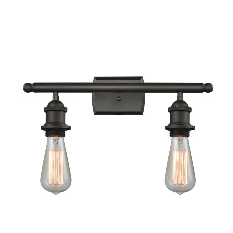 Éclairage pour salle de bain à intensité variable 2 lumières Briele Bare, Bronze huilé