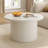 31.5" Round Coffee Table with Solid Wood Base-1394276466