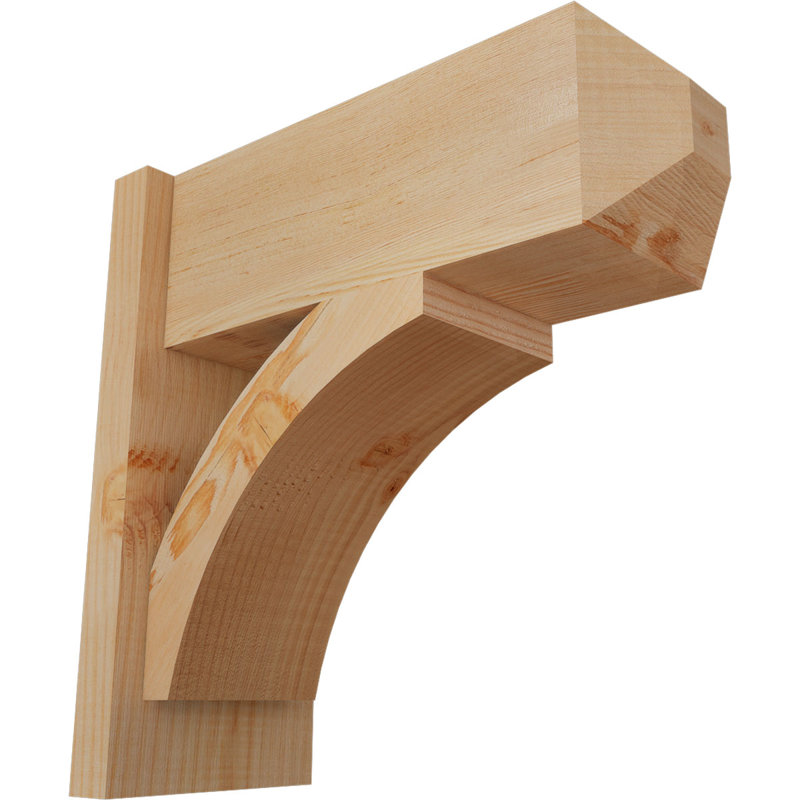 Persienne en bois rustique Thorton Craftsman,  P 18 po x H 18 po , Sapin Douglas de 7 1/2 po (lisse)