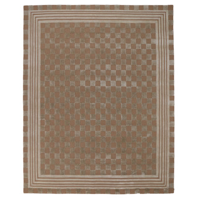 Mocha Tonal Check Rug