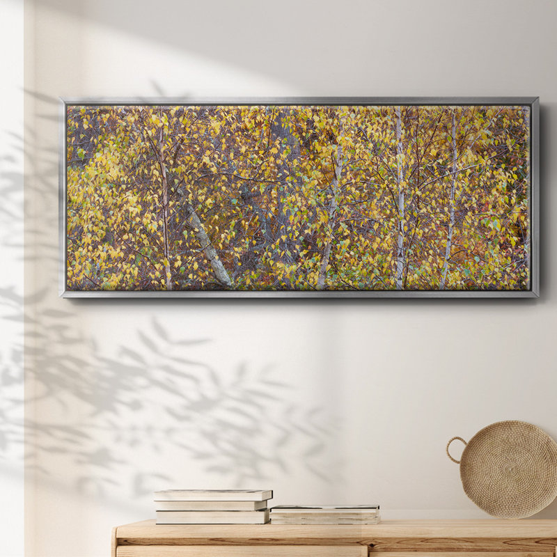 Tree Panorama III, reproduction d'art sur toile, H 20 po x l 50 po x P 1,5 po, Argent