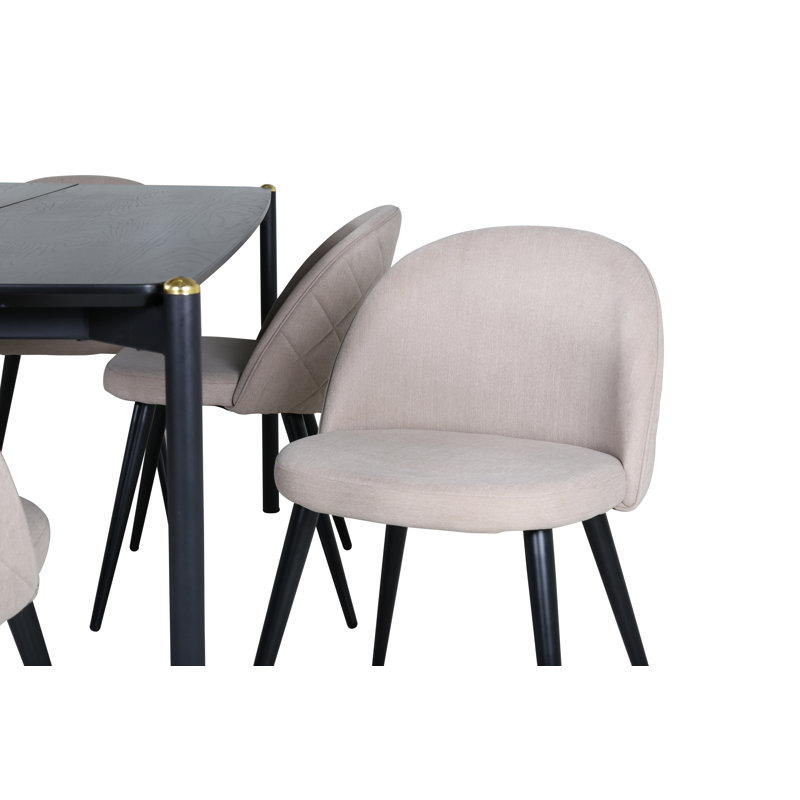 Pelle 6 - Person Dining Set, Beige