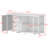 Aydee 55'' W Sideboard With Glass Doors And Led Lights-466846579