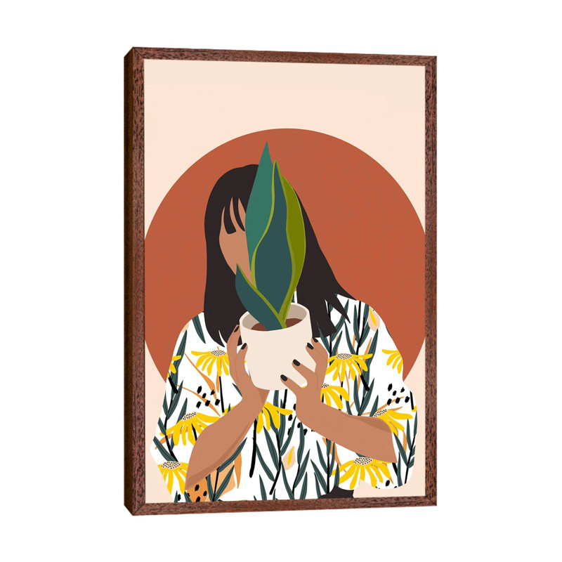 Plant Parent 1 Piece Wall Art on Canvas, 66.04 cm H x 45.72 cm W, Classic Wood Framed