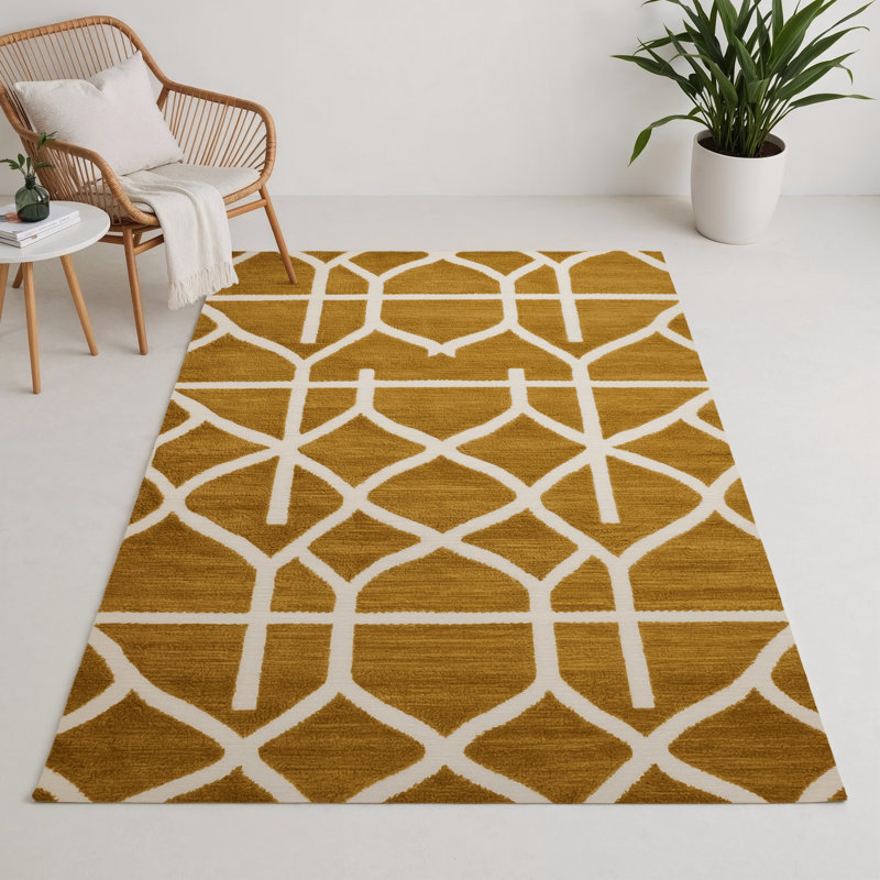 Tapis brun intérieur et extérieur Trellis, Rectangulaire 3 pi x 5 pi