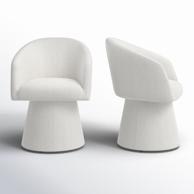 Kyo Chenille Upholstered Barrel Chair (Set of 2)