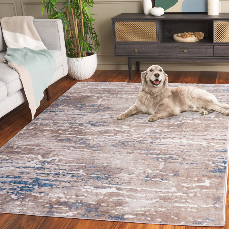 Tapis abstrait Nyjal Performance, Rectangle 5 pi 3 po x 7 pi 6 po