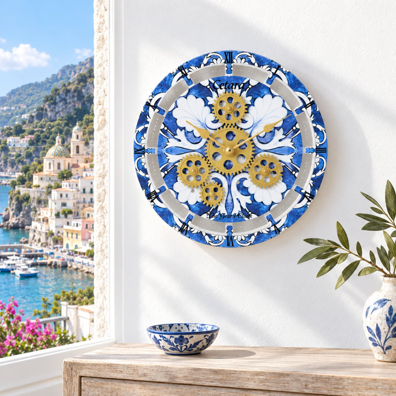 Horloge de bureau 10 po (25 cm) convertible en horloge murale (base amovible), Cetara
