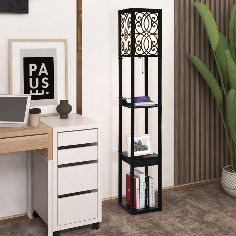 Carmorn 160cm Black LED Column Floor Lamp