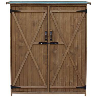 Buy Goplus Outdoor Storage Shed, Wooden Garden Storage Cabinet