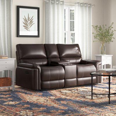 Janjire 75'' Faux Leather Power Reclining Loveseat