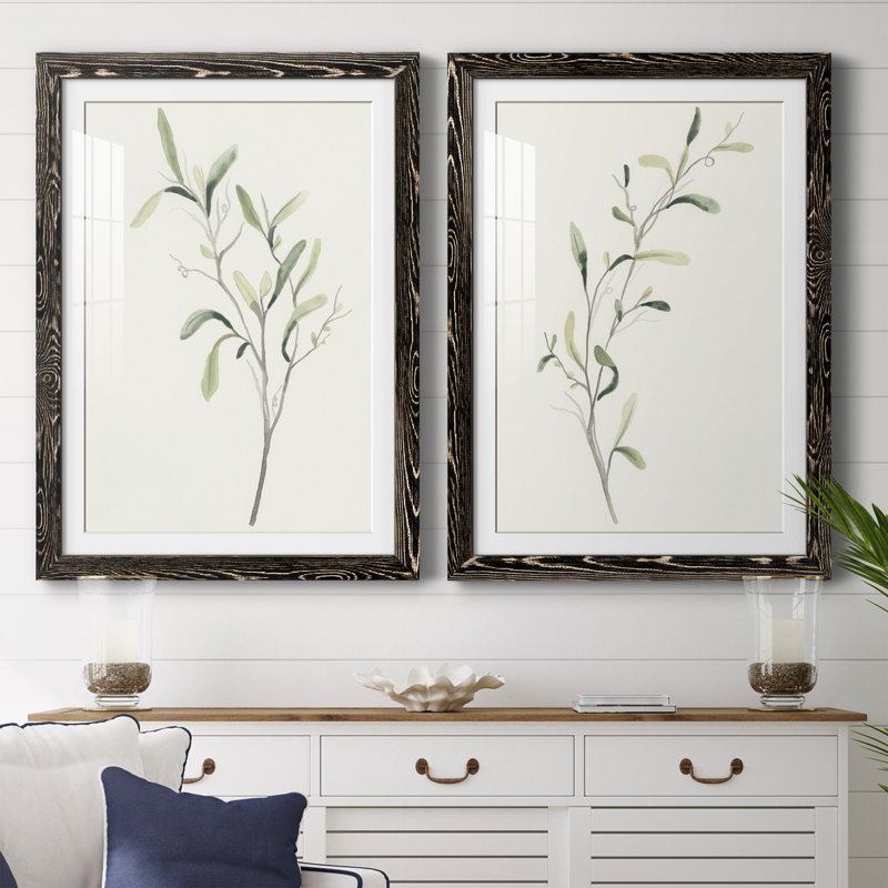 Spindle Sprig III - ensemble de 2 reproductions de cadres photo, H 31,5 po x l 47 po x P 1,5 po, Cadre noir