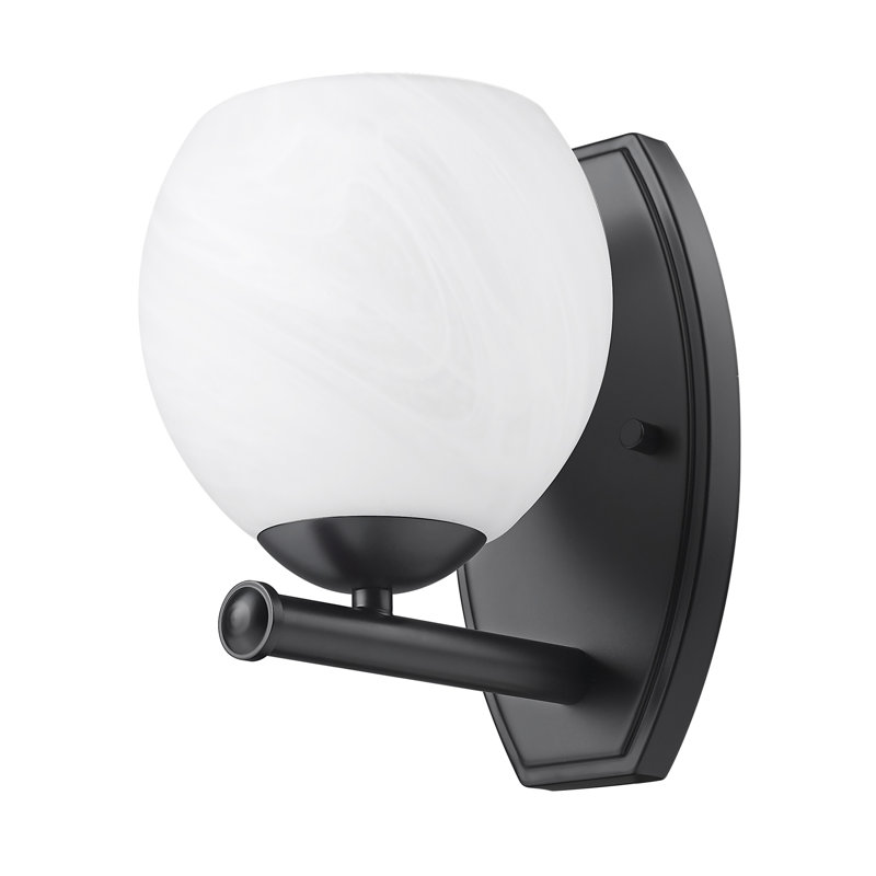 Novalie 8.75 inch Matte Black 1 Light Wall Sconce, Matte Black