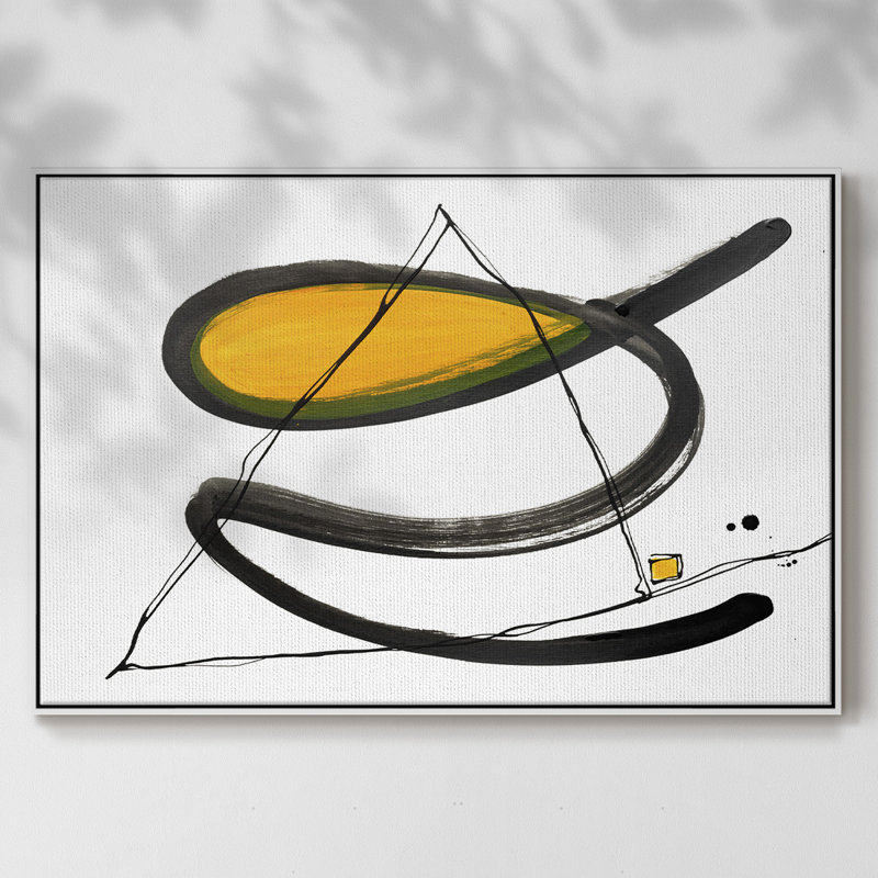 «Think About It V», reproduction sur toile, H 27 po x l 41 po x P 2 po, Cadre blanc