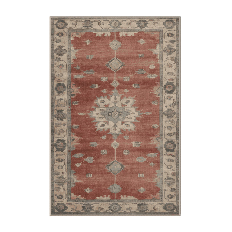 Machine Washable Overdyed Brown Area Rug, Rectangle 2' x 3'