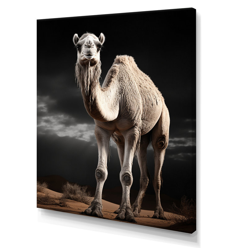 Yuriel Camel Graceful Steps - Imprimé, H 20 po x l 12 po x P 1 po, Toile tendue