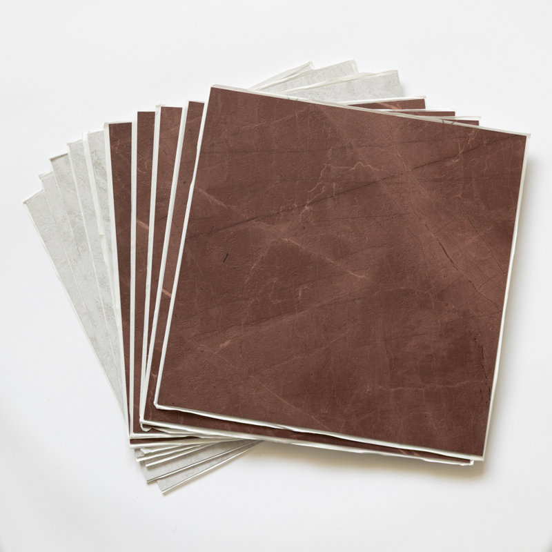 Bonneville Oxblood 30.48 x 30.48cm Self-adhesive Vinyl Floor Tiles Pack 10 (0.93sqm)