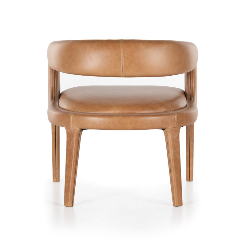 Rocio Chair, Brown Genuine Leather