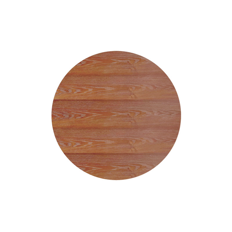 Plateau de table rond en bois massif, Brun, H 1,2 po x L 39,37 po x l 39,37 po, Rond