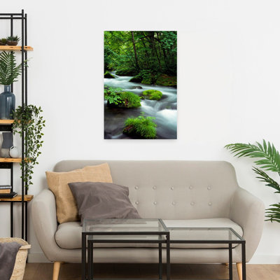 River Aomori Japan Abstract Contemporary Forest Landscape Art