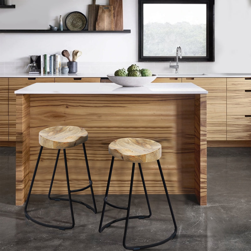 Hedden Counter Stool with Metal Frame, Counter Stool (24" Seat Height)