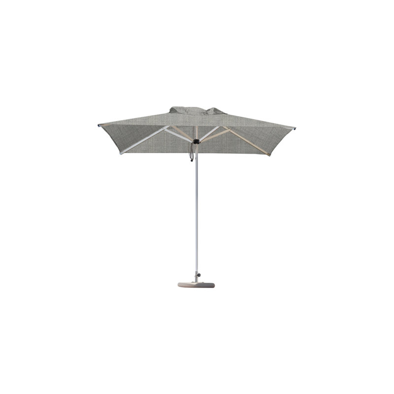Mistral Square Market Umbrella, Ash, CBS + 2" Galvanized Tube, 8'3"