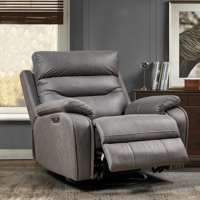 Fauteuil inclinable à double bascule et pivotant à 240 degrés pour fauteuil inclinable, position infinie, appui-tête avec fonction d'alimentation