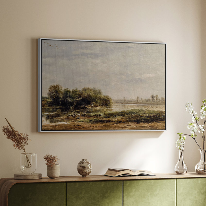 «Vintage Nautical Print-CLXXXIX» sur, Toile encadrée flottée blanche, H 27 po x l 41 po x P 2 po